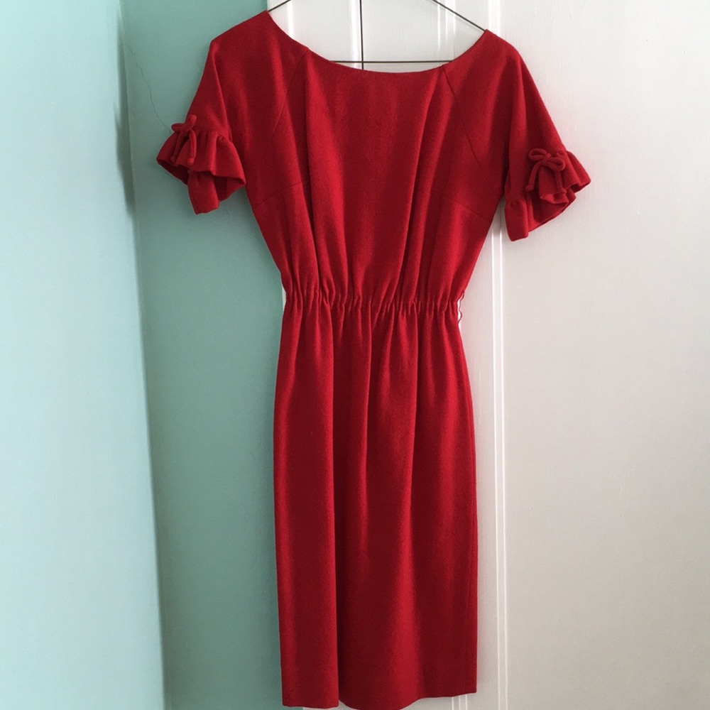 Vintage red felt dress